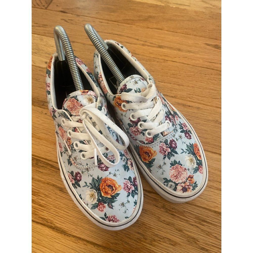 Vans, unisex blue Era Garden Floral Flower Design shoe men’s 4.5 women’s 6 - Picture 1 of 8